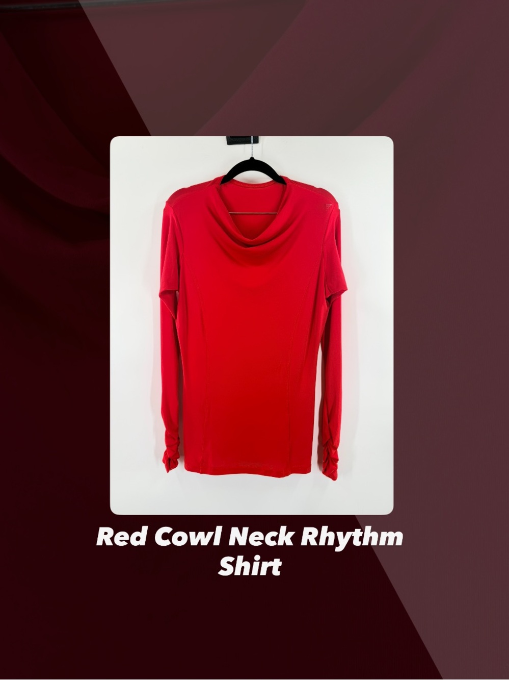 EUC Red Cowl Neck Rhythm Shirt